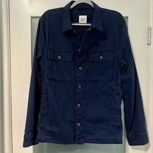 GAP Blue Cotton Shirt Jacket